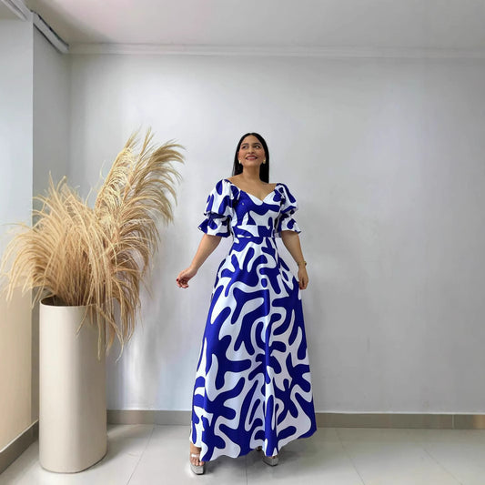 Women Vacation Casual Printing Dress